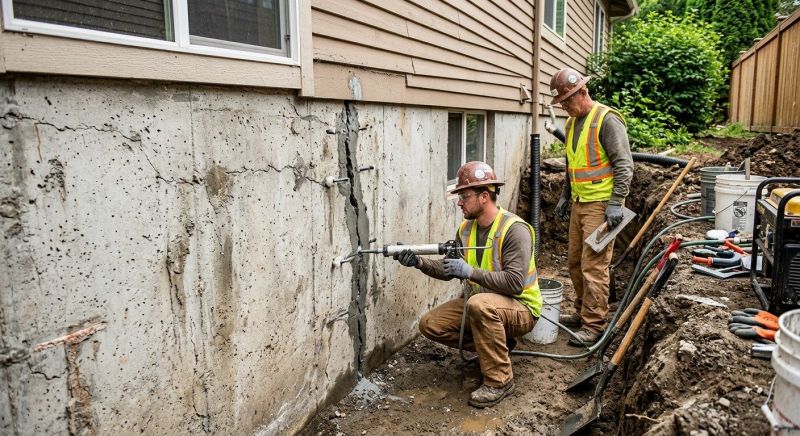 Cracked Foundation Repair in Abington, MA