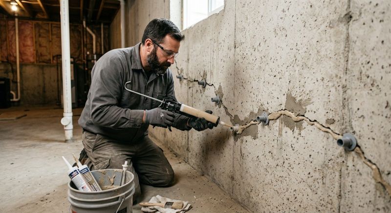 Cracked Foundation Repair in Winchester, MA