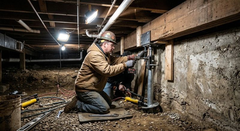 Crawlspace Foundation Repair in Dracut, MA