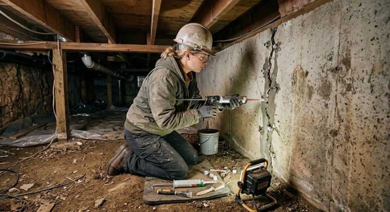 Crawlspace Foundation Repair in Hyde Park, MA