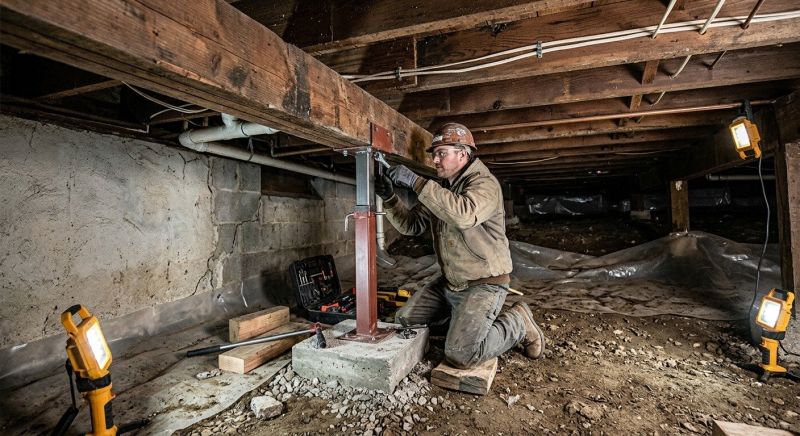 Crawlspace Foundation Repair in Rockland, MA