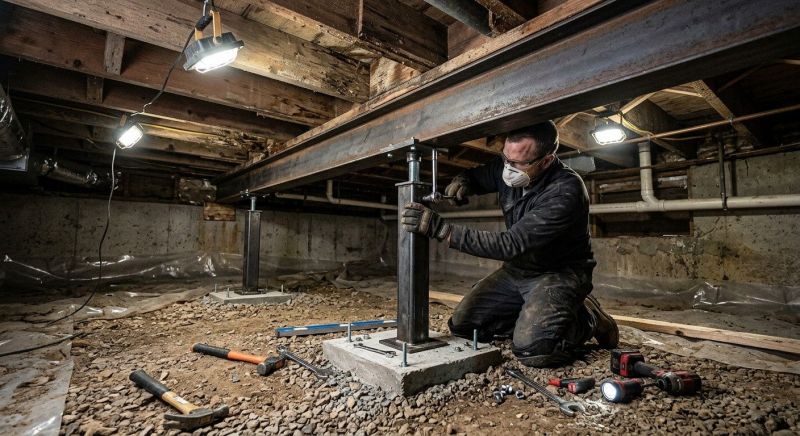 Crawlspace Structural Repair in Malden, MA