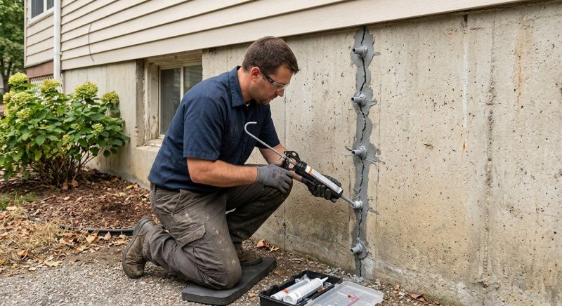 Foundation Crack Sealing in Malden, MA