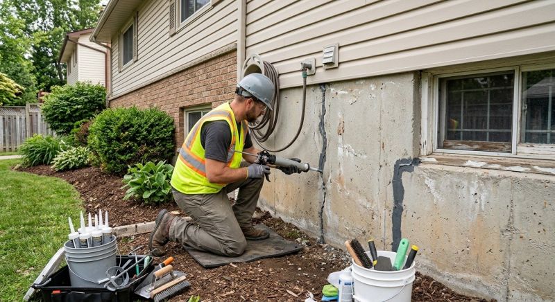 Foundation Crack Sealing in Malden, MA