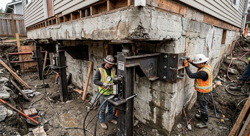 Foundation Lifting in Reading, MA