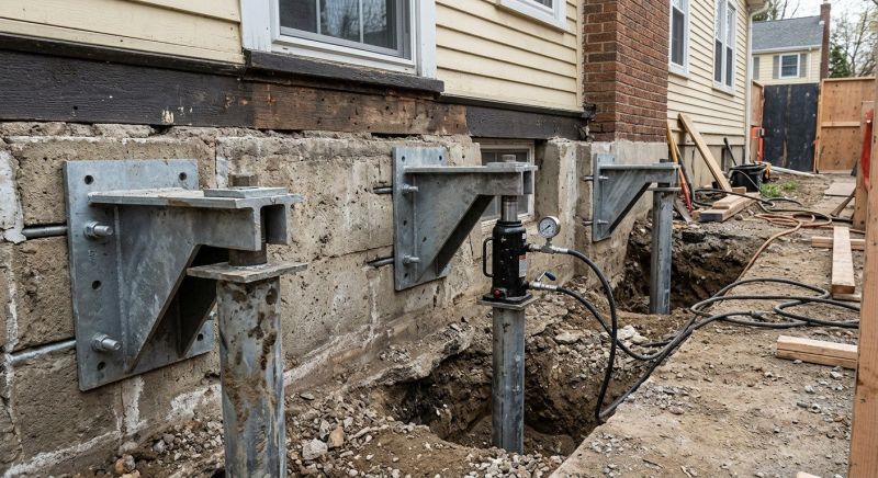 Foundation Pier Leveling in Malden, MA