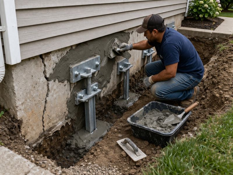 House Foundation Repair in Holliston, MA