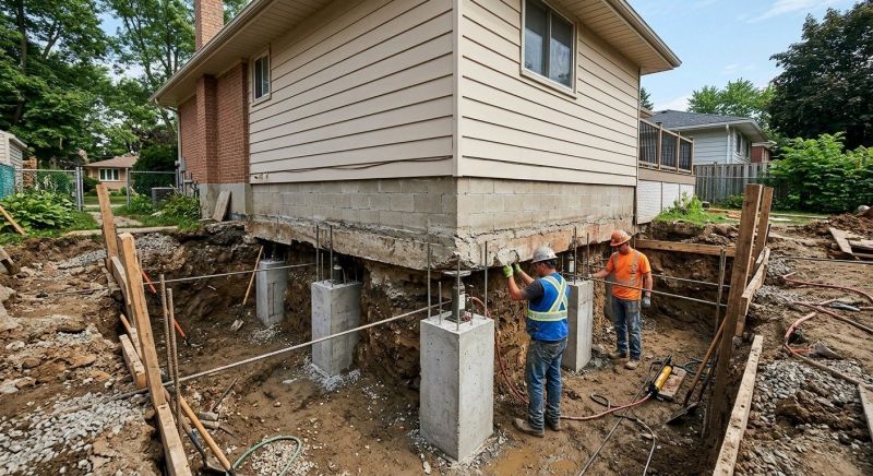 House Underpinning in Malden, MA