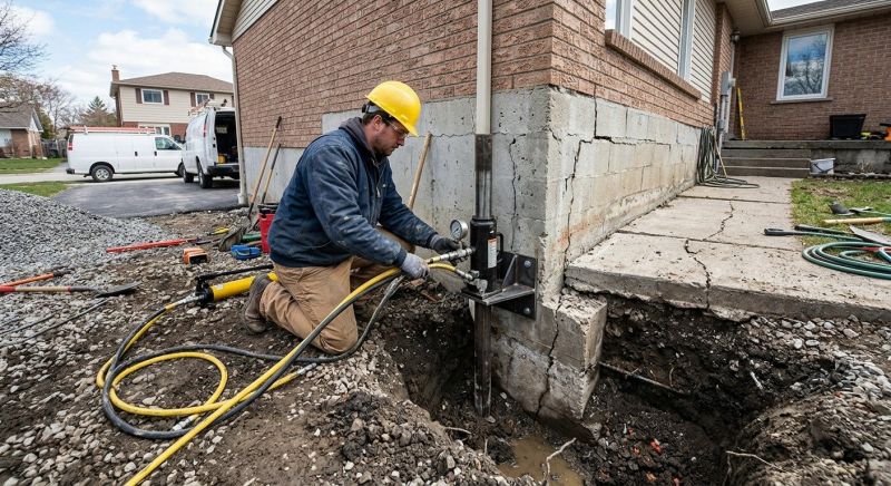 Sinking Foundation Repair in Braintree, MA