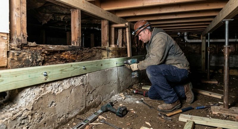 Sinking Foundation Repair in Sherborn, MA