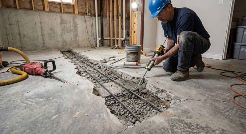 Slab Foundation Repair in Malden, MA